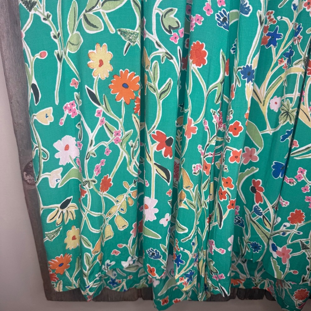 Anthropologie Floreat Relaxed Yardley Sleep Jumpsuit Green Womens Size Small - Picture 6 of 13